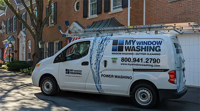 gutter cleaning company truck